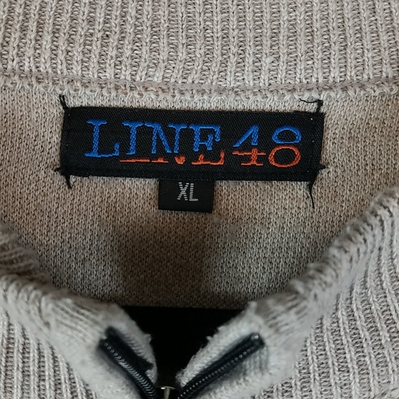 Line 48, Taupe, black, Creme, sweater, Sz XL - Picture 4 of 5